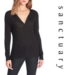 NWT Sanctuary Elina Split Neck Long Sleeve Sz XS